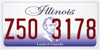 IL license plate Z503178