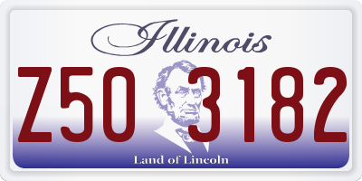 IL license plate Z503182