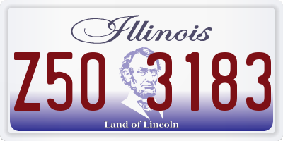 IL license plate Z503183