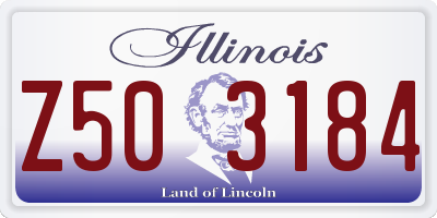 IL license plate Z503184
