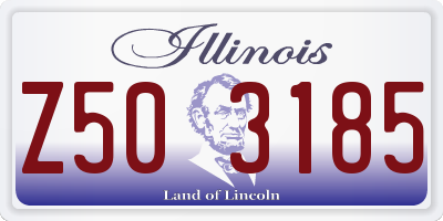 IL license plate Z503185
