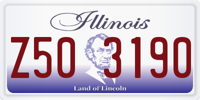 IL license plate Z503190