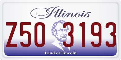 IL license plate Z503193