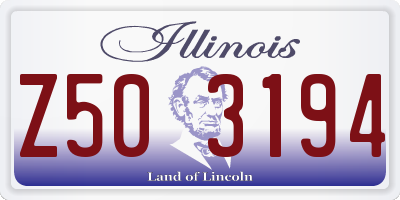 IL license plate Z503194