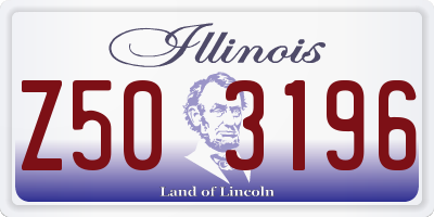 IL license plate Z503196
