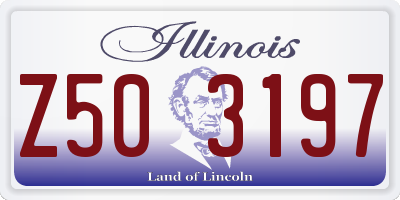 IL license plate Z503197