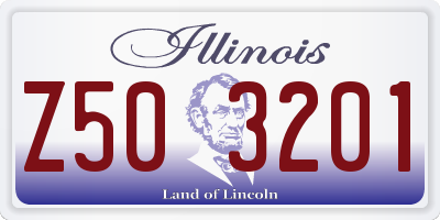 IL license plate Z503201