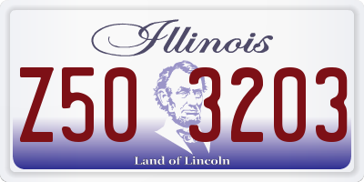 IL license plate Z503203