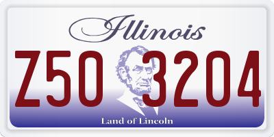IL license plate Z503204