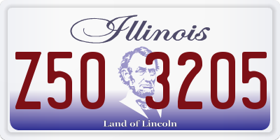 IL license plate Z503205