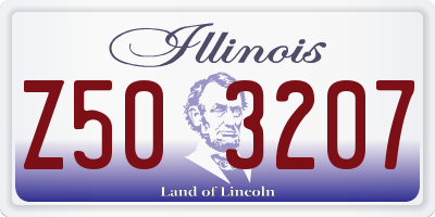 IL license plate Z503207