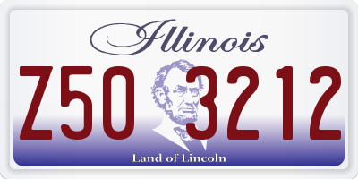 IL license plate Z503212