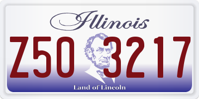 IL license plate Z503217
