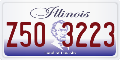 IL license plate Z503223