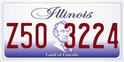 IL license plate Z503224