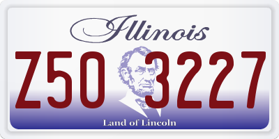 IL license plate Z503227