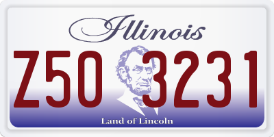 IL license plate Z503231