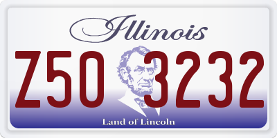 IL license plate Z503232