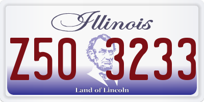 IL license plate Z503233