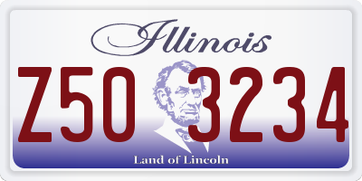 IL license plate Z503234