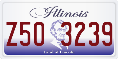 IL license plate Z503239