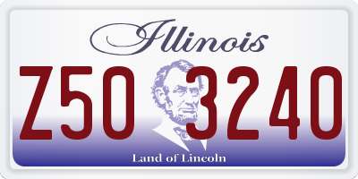 IL license plate Z503240