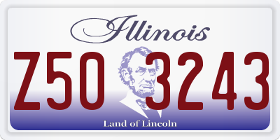 IL license plate Z503243