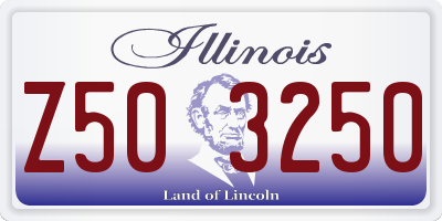 IL license plate Z503250