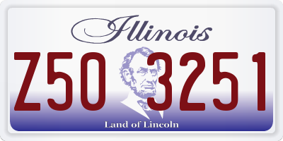 IL license plate Z503251