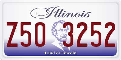 IL license plate Z503252