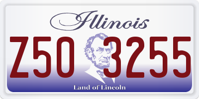 IL license plate Z503255