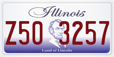 IL license plate Z503257