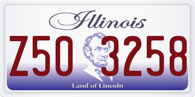 IL license plate Z503258