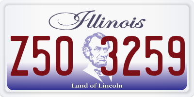 IL license plate Z503259