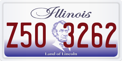 IL license plate Z503262