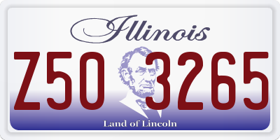 IL license plate Z503265