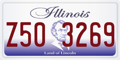 IL license plate Z503269