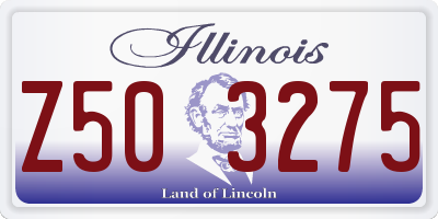IL license plate Z503275