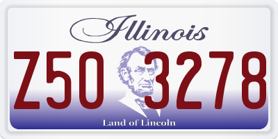 IL license plate Z503278