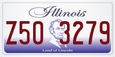 IL license plate Z503279