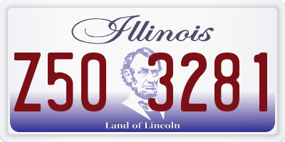 IL license plate Z503281