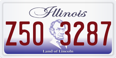 IL license plate Z503287