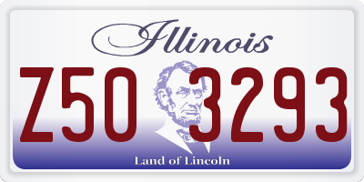 IL license plate Z503293