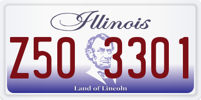 IL license plate Z503301