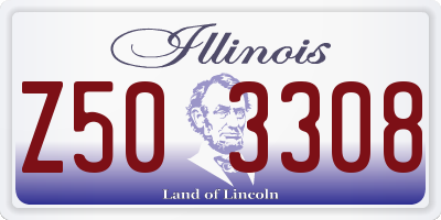 IL license plate Z503308