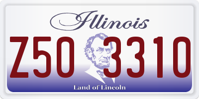 IL license plate Z503310