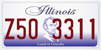 IL license plate Z503311