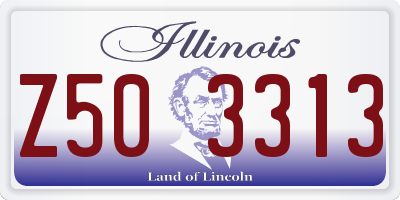 IL license plate Z503313