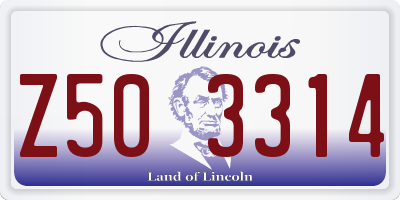 IL license plate Z503314