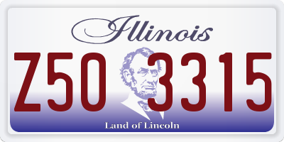 IL license plate Z503315